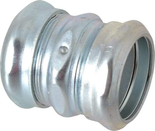 Cooper Crouse-Hinds - 1-1/4" Trade, Steel Compression EMT Conduit Coupling - Noninsulated - Benchmark Tooling