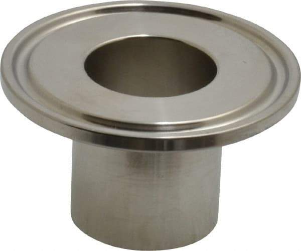 VNE - 1", Clamp Style, Sanitary Stainless Steel Pipe Welding Ferrule - Tube OD Connection, Grade 316/316L - Benchmark Tooling