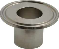 VNE - 1", Clamp Style, Sanitary Stainless Steel Pipe Welding Ferrule - Tube OD Connection, Grade 316/316L - Benchmark Tooling