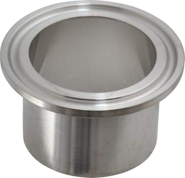 VNE - 1-1/2", Clamp Style, Sanitary Stainless Steel Pipe Welding Ferrule - Tube OD Connection, Grade 316/316L - Benchmark Tooling