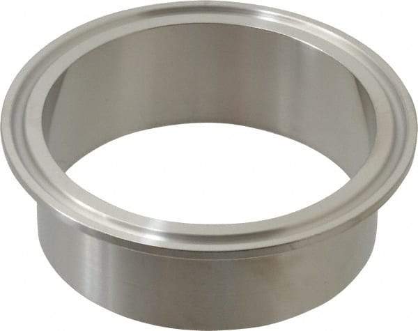 VNE - 3", Clamp Style, Sanitary Stainless Steel Pipe Welding Ferrule - Tube OD Connection, Grade 316/316L - Benchmark Tooling