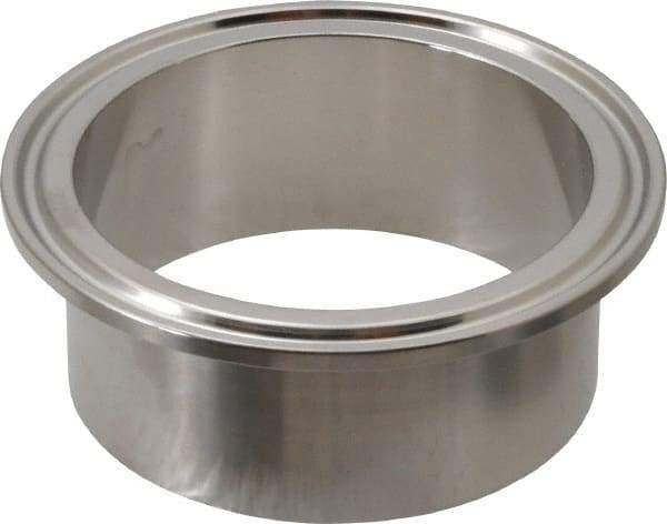 VNE - 2-1/2", Clamp Style, Sanitary Stainless Steel Pipe Welding Ferrule - Tube OD Connection, Grade 304 - Benchmark Tooling