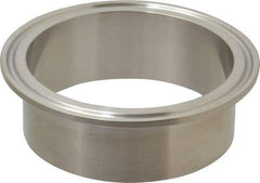 VNE - 3", Clamp Style, Sanitary Stainless Steel Pipe Welding Ferrule - Tube OD Connection, Grade 304 - Benchmark Tooling