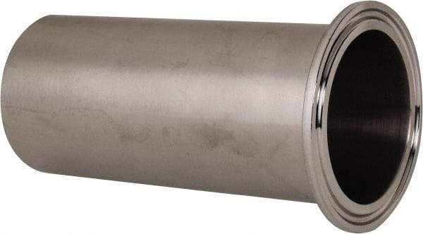 VNE - 2", Clamp Style, Sanitary Stainless Steel Pipe Tygon Hose Adapter - Tube OD Connection, Grade 304 - Benchmark Tooling