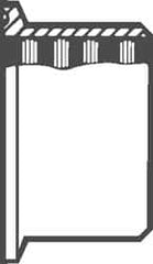 VNE - 2-1/2", Clamp Style, Sanitary Stainless Steel Pipe Recessless Ferrule (Expanding) - Tube OD Connection, Grade 304 - Benchmark Tooling
