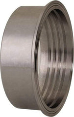 VNE - 4", Clamp Style, Sanitary Stainless Steel Pipe Recessless Ferrule (Expanding) - Tube OD Connection, Grade 304 - Benchmark Tooling