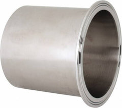 VNE - 4", Clamp Style, Sanitary Stainless Steel Pipe Long Tank Welding Ferrule - Tube OD Connection, Grade 316/316L - Benchmark Tooling