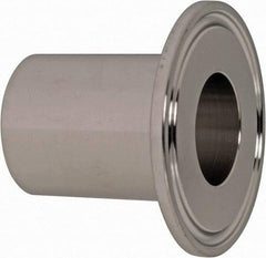 VNE - 1", Clamp Style, Sanitary Stainless Steel Pipe Tank Welding Ferrule - Tube OD Connection, Grade 304 - Benchmark Tooling