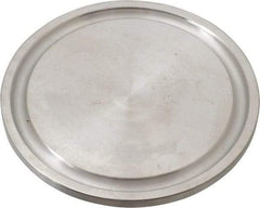 VNE - 1-1/2", Clamp Style, Sanitary Stainless Steel Pipe End Cap - Tube OD Connection, Grade 316/316L - Benchmark Tooling