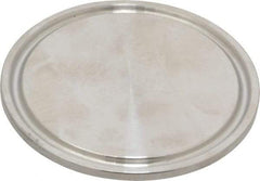 VNE - 2", Clamp Style, Sanitary Stainless Steel Pipe End Cap - Tube OD Connection, Grade 316/316L - Benchmark Tooling