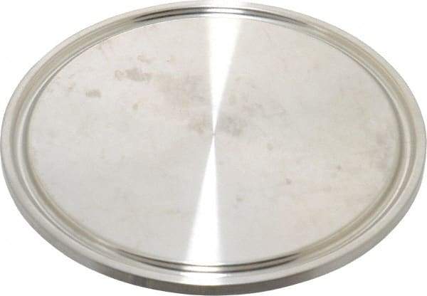 VNE - 2-1/2", Clamp Style, Sanitary Stainless Steel Pipe End Cap - Tube OD Connection, Grade 316/316L - Benchmark Tooling