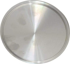 VNE - 4", Clamp Style, Sanitary Stainless Steel Pipe End Cap - Tube OD Connection, Grade 304 - Benchmark Tooling