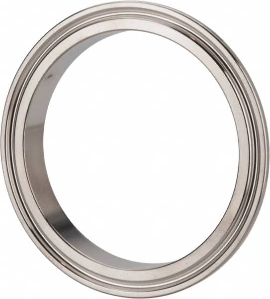 VNE - 3", Clamp Style, Sanitary Stainless Steel Pipe Short Welding Ferrule - Tube OD Connection, Grade 304 - Benchmark Tooling