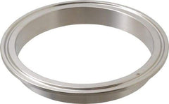 VNE - 4", Clamp Style, Sanitary Stainless Steel Pipe Short Welding Ferrule - Tube OD Connection, Grade 304 - Benchmark Tooling