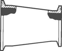 VNE - 2-1/2 x 1", Clamp Style, Sanitary Stainless Steel Pipe Concentric Reducer - Tube OD Connection, Grade 316/316L - Benchmark Tooling