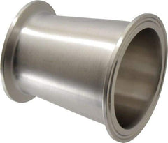 VNE - 2-1/2 x 2", Clamp Style, Sanitary Stainless Steel Pipe Concentric Reducer - Tube OD Connection, Grade 304 - Benchmark Tooling