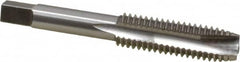 Interstate - 1/2-13 UNC, 3 Flute, Bright Finish, High Speed Steel Spiral Point Tap - Plug Chamfer, Right Hand Thread, 3-3/8" OAL, 1-21/32" Thread Length, 3B Class of Fit - Exact Industrial Supply