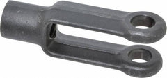 Jergens - 1/2-13 Thread, 1-1/8" Yoke Width, Carbon Steel, Tapped Yoke - 1/2" Hole Diam, 1-7/8" Hole Center to Neck, 15/16" Yoke Arm Height, 13/16" Neck Diam, 1-1/8" Neck Length, 3" OAL - Benchmark Tooling