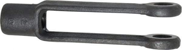 Jergens - 1/2-13 Thread, 1-1/8" Yoke Width, Carbon Steel, Tapped Yoke - 1/2" Hole Diam, 3-1/16" Hole Center to Neck, 15/16" Yoke Arm Height, 13/16" Neck Diam, 1-1/8" Neck Length, 4-3/16" OAL - Benchmark Tooling