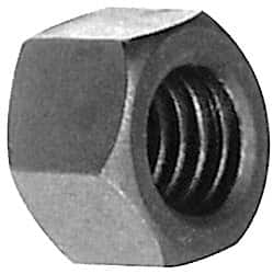 Jergens - 1/4-20 UNC Steel Right Hand Heavy Hex Nut - 7/16" Across Flats, 7/32" High, Black Oxide Finish - Benchmark Tooling