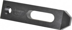 Jergens - 1/2" Stud, Low Carbon Steel, Plain Strap Clamp - 1-1/4" Travel, 4-1/2" OAL x 1-1/4" Wide x 3/4" High, Black Oxide Finish, Tapered Nose - Benchmark Tooling