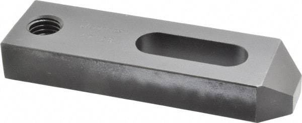 Jergens - 5/8" Stud, Low Carbon Steel, Plain Strap Clamp - 1-1/4" Travel, 5" OAL x 1-1/2" Wide x 3/4" High, Black Oxide Finish, Tapered Nose - Benchmark Tooling