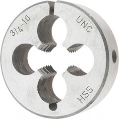 Value Collection - Round Dies Thread Size: 3/4-10 Outside Diameter (Inch): 2-1/2 - Exact Industrial Supply