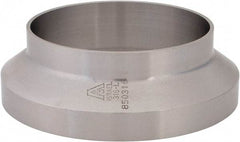 VNE - 3", E-Line Style, Sanitary Stainless Steel Pipe Short Welding Ferrule - Female Connection, Grade 316L - Benchmark Tooling