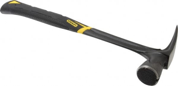 Stanley - 1-3/4 Lb Head, Straight Rip Claw Framing Hammer - 16" OAL, Forged Steel Head, 1-3/8" Face Diam, Checkered Face, Steel Handle with Grip - Benchmark Tooling