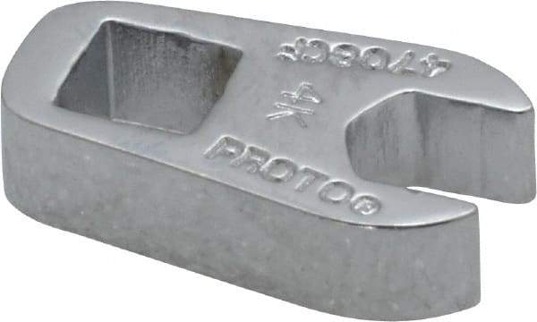 Proto - 1/4" 1/4" Drive Chrome Open End Crowfoot Wrench - 17/32" Head Diam x 1/4" Head Thickness - Benchmark Tooling