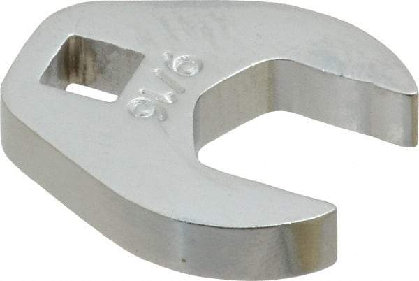 Proto - 9/16" 1/4" Drive Chrome Open End Crowfoot Wrench - 1-1/8" Head Diam x 1/4" Head Thickness - Benchmark Tooling