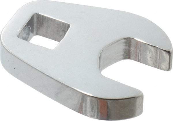 Proto - 9/16" 3/8" Drive Chrome Open End Crowfoot Wrench - 1.24" Head Diam x 1/4" Head Thickness - Benchmark Tooling