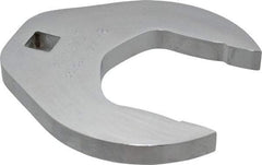 Proto - 2-1/4" 1/2" Drive Chrome Open End Crowfoot Wrench - 4-7/32" Head Diam x 1/2" Head Thickness - Benchmark Tooling