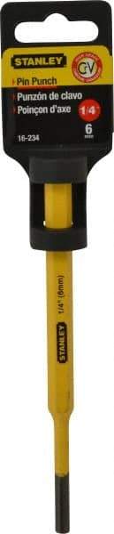 Stanley - 1/4" Pin Punch - 6" OAL, Tempered Steel - Benchmark Tooling