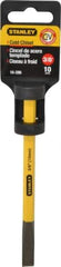 Stanley - 5-9/16" OAL x 3/8" Blade Width Cold Chisel - 3/8" Tip, 3/8" Stock, Chrome Vanadium Steel Handle - Benchmark Tooling