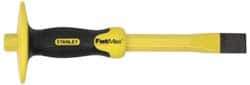 Stanley - 12" OAL x 1" Blade Width Cold Chisel - 1" Tip, 3/4" Stock, Patented Bi-Material Break Resistant Handle - Benchmark Tooling