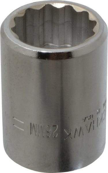Blackhawk by Proto - 3/4" Drive, Standard Hand Socket - 12 Points, 2" OAL, Alloy Steel, Black Finish - Benchmark Tooling