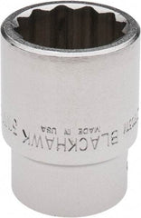 Blackhawk by Proto - 3/4" Drive, Standard Hand Socket - 6 Points, 2-13/64" OAL, Alloy Steel, Black Finish - Benchmark Tooling