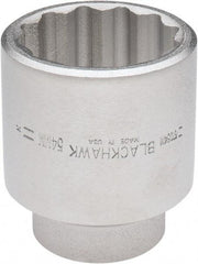 Blackhawk by Proto - 3/4" Drive, Standard Hand Socket - 12 Points, 3-13/64" OAL, Alloy Steel, Black Finish - Benchmark Tooling