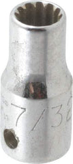 Proto - 1/4" Drive, 7/32" Socket, Spline Socket - 12 Points, 59/64" OAL - Benchmark Tooling