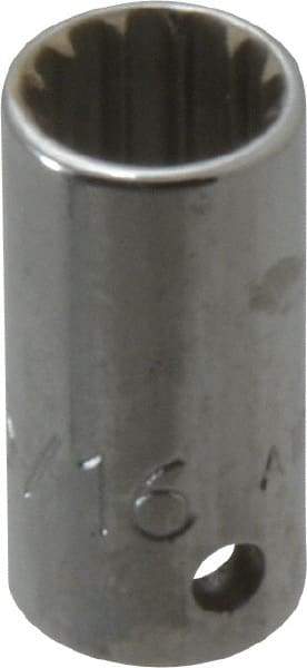 Proto - 1/4" Drive, 5/16" Socket, Spline Socket - 12 Points, 59/64" OAL - Benchmark Tooling