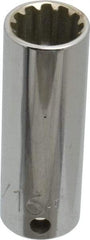 Proto - 3/8" Drive, 9/16" Socket, Spline Socket - 12 Points, 2-3/8" OAL - Benchmark Tooling