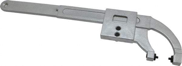 Facom - 0" to 3-15/16" Capacity, Satin Chrome Finish, Pin Spanner Wrench - 14-1/4" OAL, 4mm Hook Pin Height - Benchmark Tooling