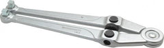 Facom - 25/32" to 4" Capacity, Satin Chrome Finish, Adjustable Face Spanner Wrench - 10-5/8" OAL, 5mm Hook Pin Height - Benchmark Tooling