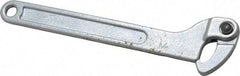 Facom - 19/32" to 1-3/8" Capacity, Satin Chrome Finish, Adjustable Hook Spanner Wrench - 6-39/64" OAL, 1/8" Hook Pin Height - Benchmark Tooling