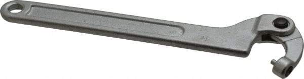 Facom - 19/32" to 1-3/8" Capacity, Satin Chrome Finish, Adjustable Pin Spanner Wrench - 6-39/64" OAL, 3mm Hook Pin Height - Benchmark Tooling