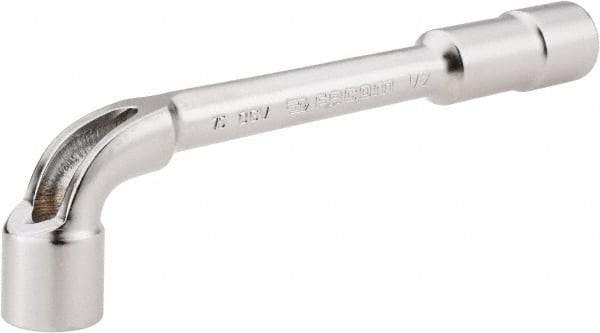 Facom - 1/2", 6 Point, Satin Chrome Coated, 90 ° Offset Socket Wrench - 152mm OAL, 19.5mm Head Thickness - Benchmark Tooling