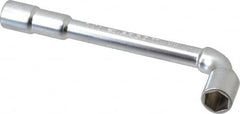 Facom - 7/16", 6 Point, Satin Chrome Coated, 90 ° Offset Socket Wrench - 136mm OAL, 16.5mm Head Thickness - Benchmark Tooling