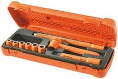 Facom - 9 Piece 3/8" Drive Socket Set - 12 Points, 8mm to 14mm Range, Metric Measurement Standard - Benchmark Tooling