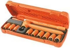 Facom - 12 Piece 1/2" Drive Socket Set - 12 Points, 8mm to 19mm Range, Metric Measurement Standard - Benchmark Tooling